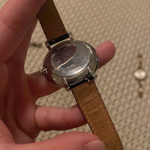 Fossil Watch - Black Leather and Silver - Picture 2 of 2
